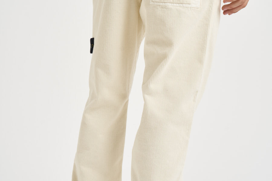 Pantalone uomo in velluto a coste panna 3100059 S0212V0093 STONE ISLAND 