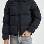 Piumino uomo con cappuccio removibile nero 4100013 S0483V0029 STONE ISLAND 