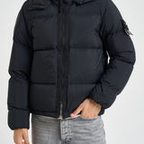 Piumino uomo con cappuccio removibile nero 4100013 S0483V0029 STONE ISLAND 