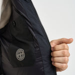 Piumino uomo con cappuccio removibile nero 4100013 S0483V0029 STONE ISLAND 