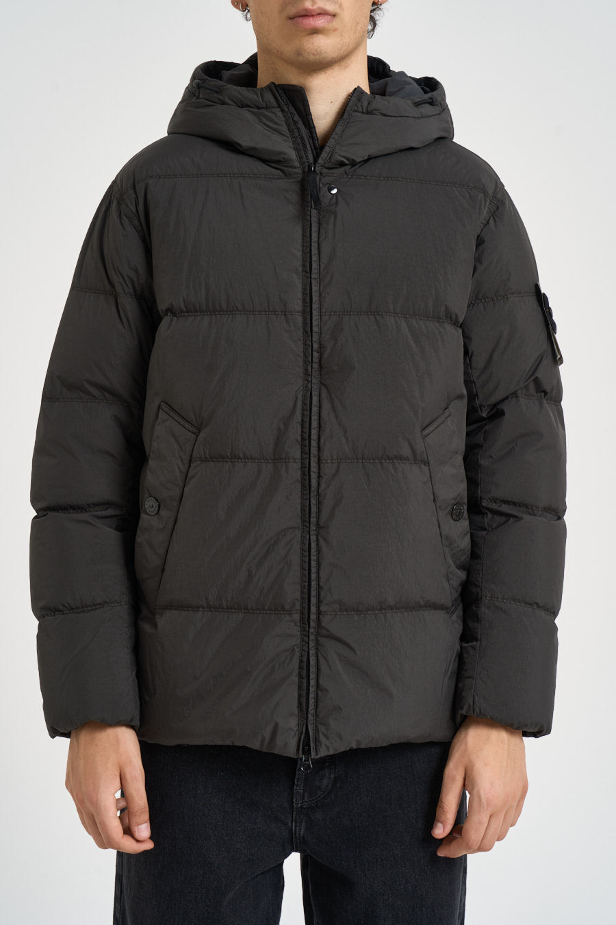 Piumino uomo trapuntato grigio antracite 4100037 S0A23V0062 STONE ISLAND 