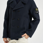 Cappotto uomo doppiopett corto blu 4100040 S0453V0020 STONE ISLAND 