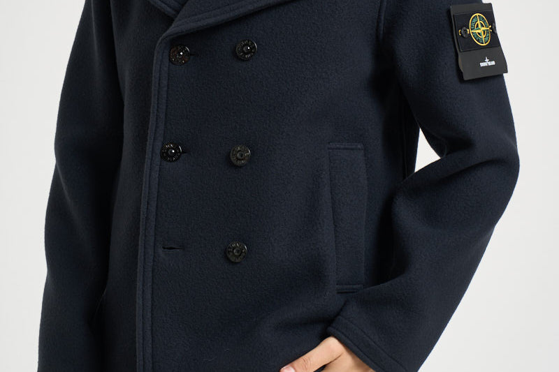 Cappotto uomo doppiopett corto blu 4100040 S0453V0020 STONE ISLAND 
