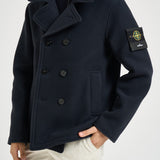 Cappotto uomo doppiopett corto blu 4100040 S0453V0020 STONE ISLAND 