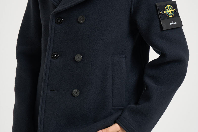 Cappotto uomo doppiopett corto blu 4100040 S0453V0020 STONE ISLAND 