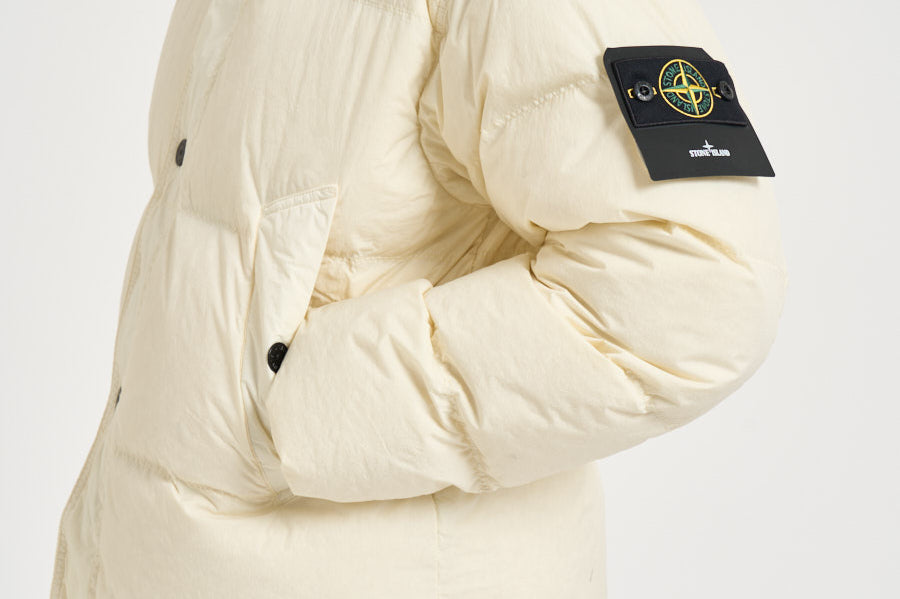 Piumino uomo antigoccia panna 4100109 S0A23V0093 STONE ISLAND 
