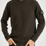 Maglia uomo girocollo in lana verde 5100011 S01C4V0078 STONE ISLAND 