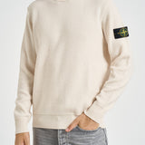 Maglia uomo girocollo in lana panna 5100011 S01C4V0093 STONE ISLAND 
