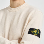 Maglia uomo girocollo in lana panna 5100011 S01C4V0093 STONE ISLAND 