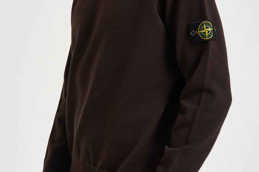 Felpa uomo girocollo marrone scuro 5100020 S01A1V0078 STONE ISLAND 