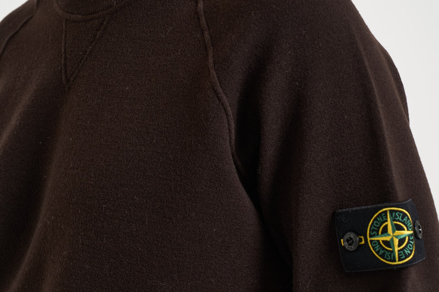 Felpa uomo girocollo marrone scuro 5100020 S01A1V0078 STONE ISLAND 