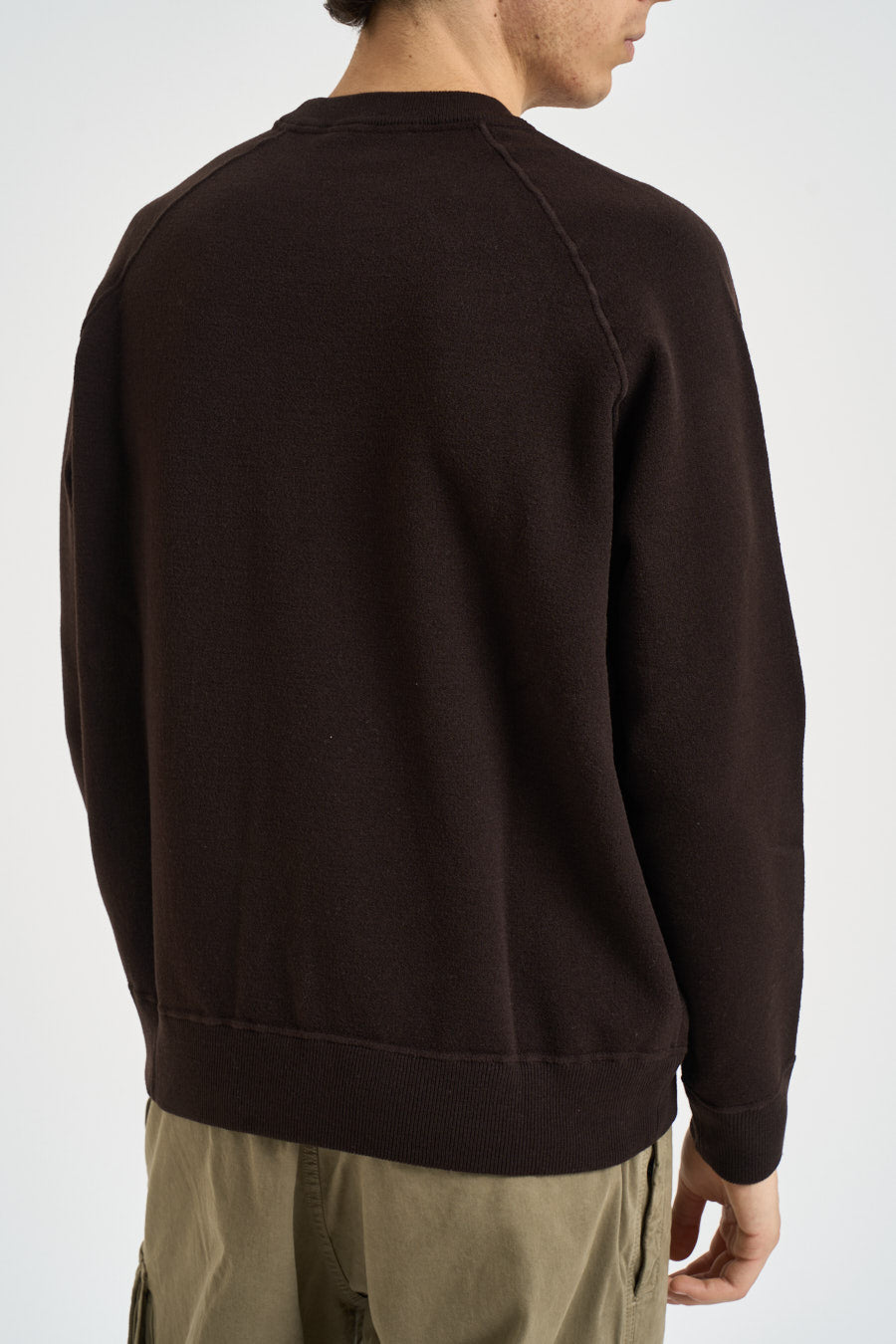 Felpa uomo girocollo marrone scuro 5100020 S01A1V0078 STONE ISLAND 