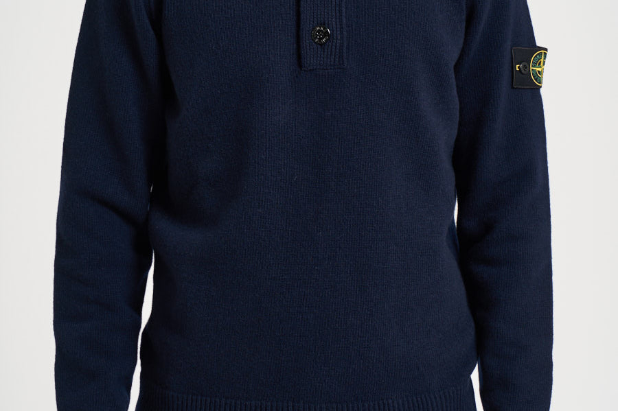 Maglia uomo con bottoni blu 5100040 S00A3V0020 STONE ISLAND 