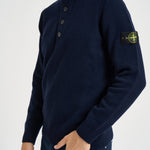 Maglia uomo con bottoni blu 5100040 S00A3V0020 STONE ISLAND 