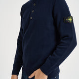 Maglia uomo con bottoni blu 5100040 S00A3V0020 STONE ISLAND 