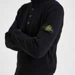 Maglia uomo con bottoni nera 5100040 S00A3V0029 STONE ISLAND 