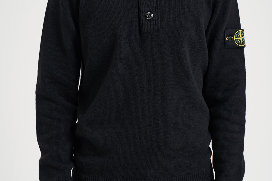 Maglia uomo con bottoni nera 5100040 S00A3V0029 STONE ISLAND 