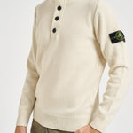 Maglia uomo con bottoni panna 5100040 S00A3V0093 STONE ISLAND 
