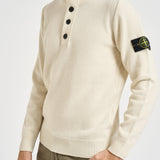 Maglia uomo con bottoni panna 5100040 S00A3V0093 STONE ISLAND 