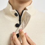 Maglia uomo con bottoni panna 5100040 S00A3V0093 STONE ISLAND 