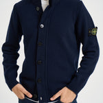 Cardigan uomo con bottoni blu 5100047 S00A3V0020 STONE ISLAND 