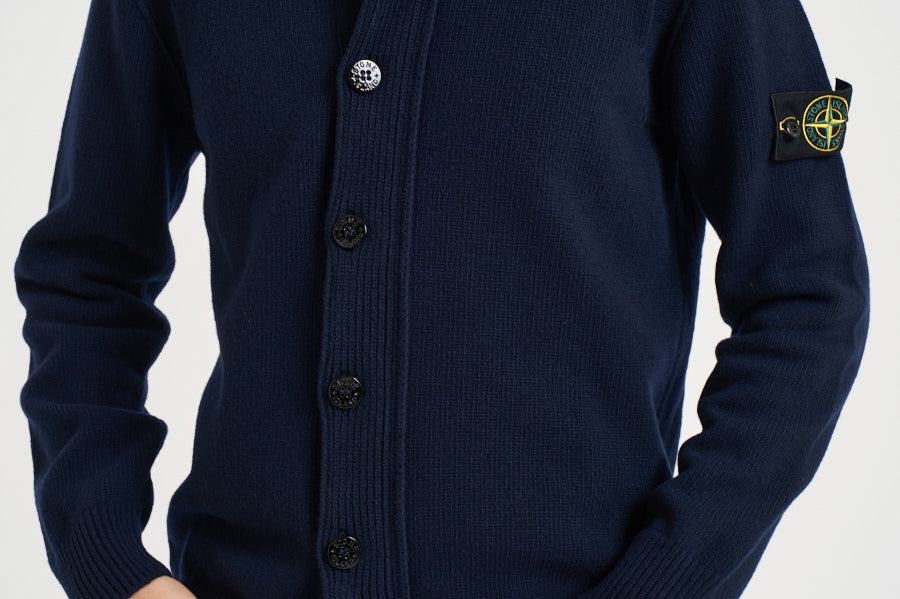 Cardigan uomo con bottoni blu 5100047 S00A3V0020 STONE ISLAND 