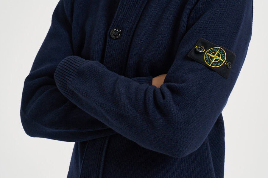 Cardigan uomo con bottoni blu 5100047 S00A3V0020 STONE ISLAND 