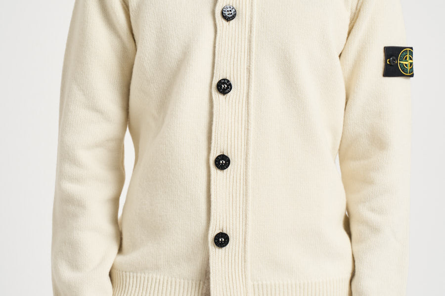 Cardigan uomo con bottoni panna 5100047 S00A3V0093 STONE ISLAND 