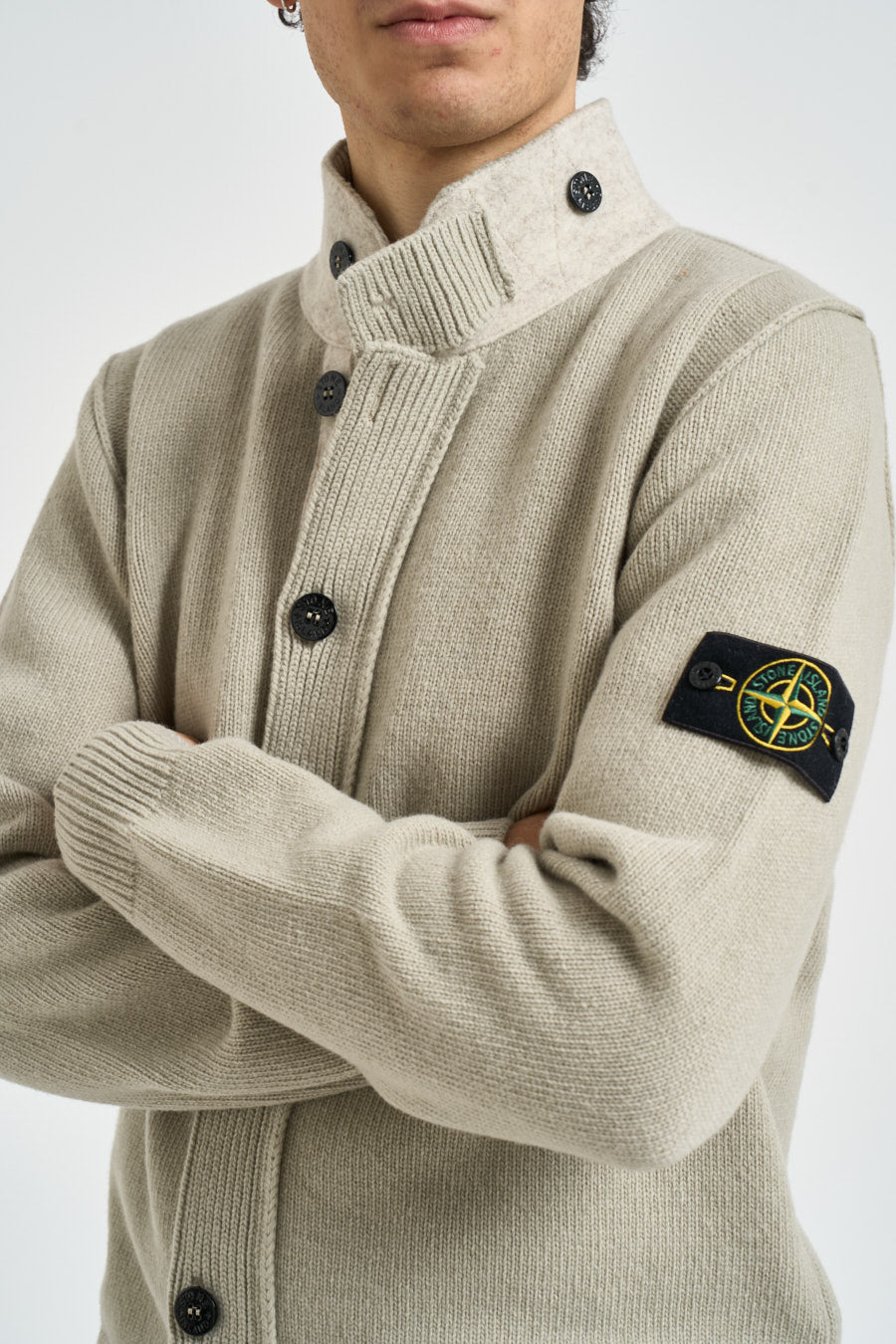 Cardigan uomo con bottoni pietra 5100047 S00A3V0095 STONE ISLAND 