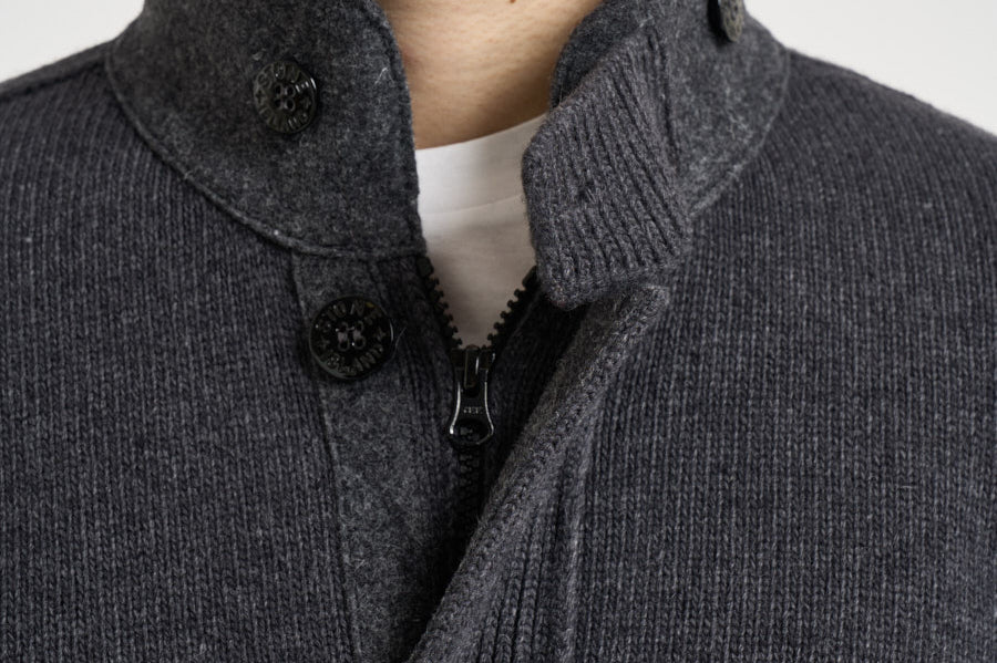 Cardigan uomo con bottoni grigio 5100047 S00A3V0M62 STONE ISLAND 