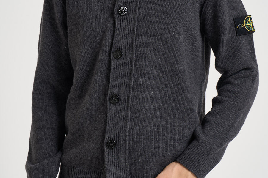 Cardigan uomo con bottoni grigio 5100047 S00A3V0M62 STONE ISLAND 