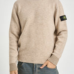 Maglia uomo girocollo beige mélange 5100050 S0N22V0M94 STONE ISLAND 