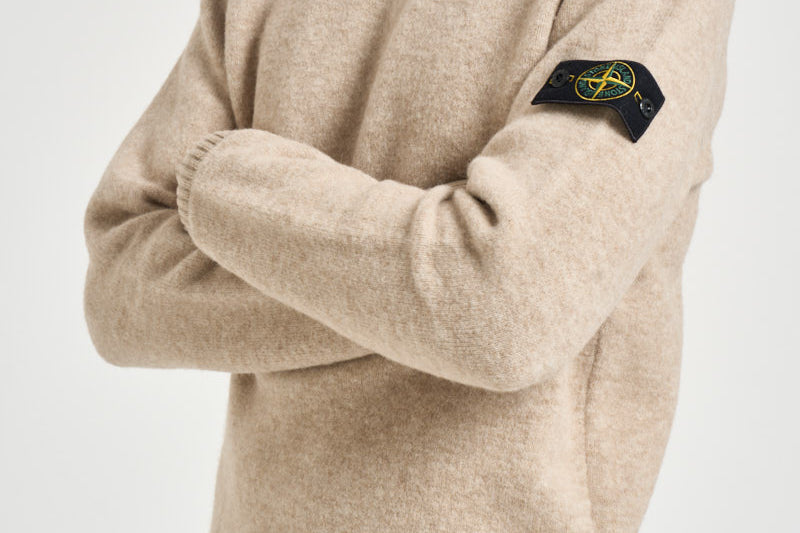 Maglia uomo girocollo beige mélange 5100050 S0N22V0M94 STONE ISLAND 