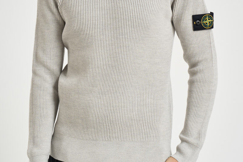 Maglia uomo girocollo grigio chiaro 5100053 S00C2V0M95 STONE ISLAND 