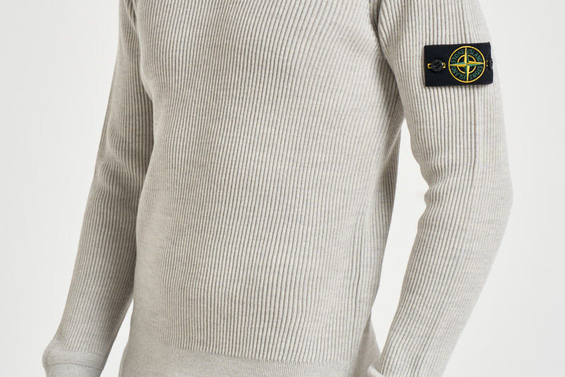 Maglia uomo girocollo grigio chiaro 5100053 S00C2V0M95 STONE ISLAND 