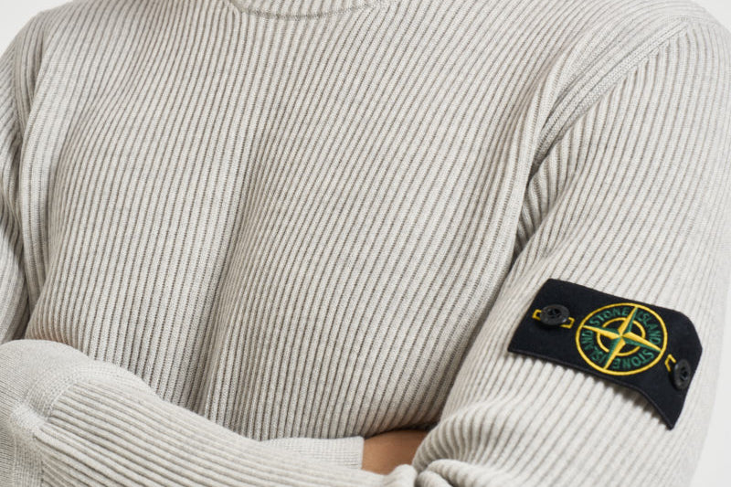 Maglia uomo girocollo grigio chiaro 5100053 S00C2V0M95 STONE ISLAND 