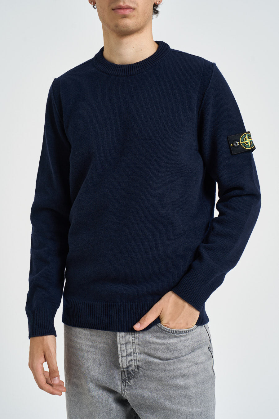 Maglia uomo girocollo blu 5100072 S00A3V0020 STONE ISLAND 