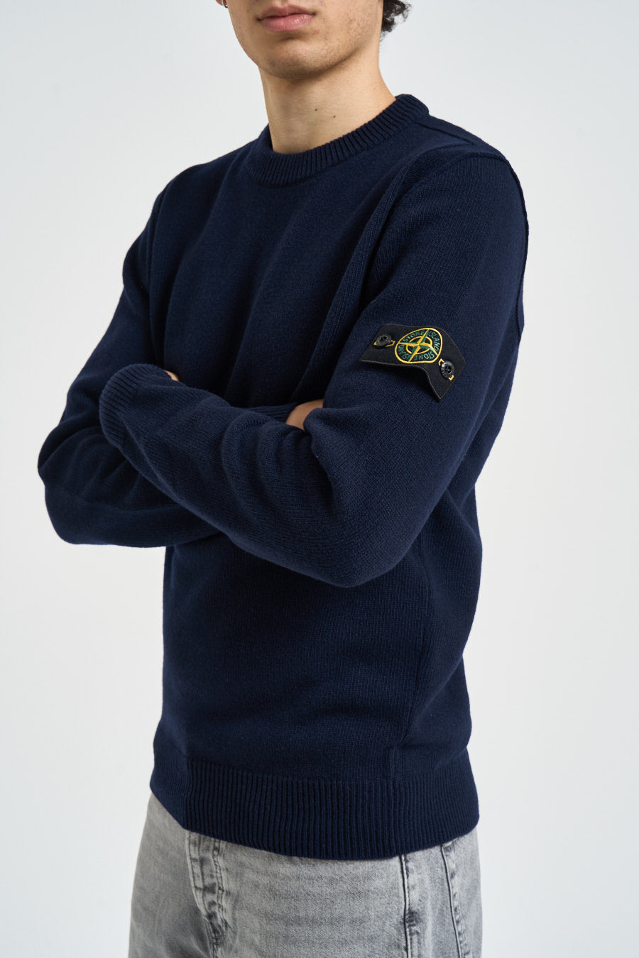 Maglia uomo girocollo blu 5100072 S00A3V0020 STONE ISLAND 
