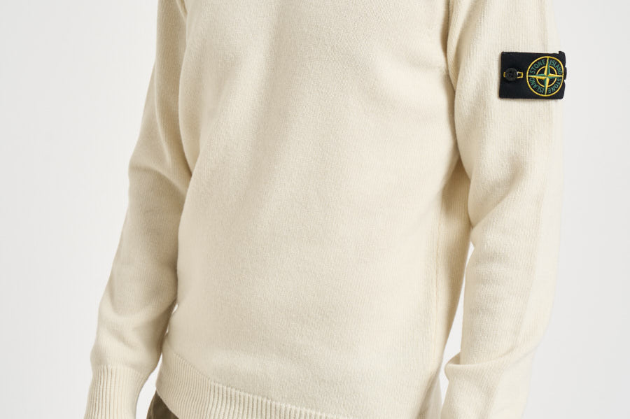 Maglia uomo girocollo panna 5100072 S00A3V0093 STONE ISLAND 
