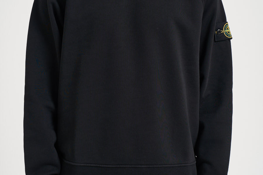 Felpa uomo girocollo nera 6100008 S0051V0029 STONE ISLAND 