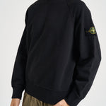 Felpa uomo girocollo nera 6100008 S0051V0029 STONE ISLAND 
