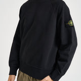 Felpa uomo girocollo nera 6100008 S0051V0029 STONE ISLAND 