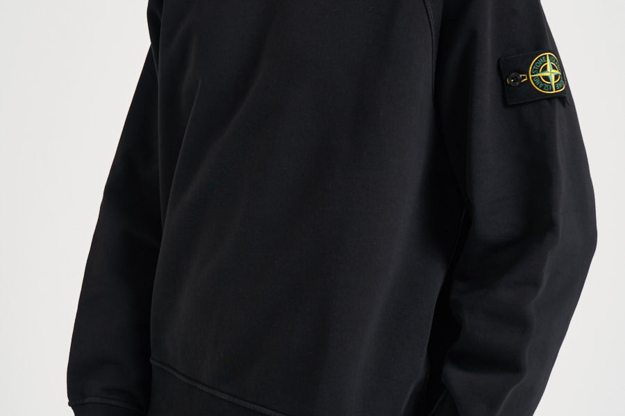 Felpa uomo girocollo nera 6100008 S0051V0029 STONE ISLAND 