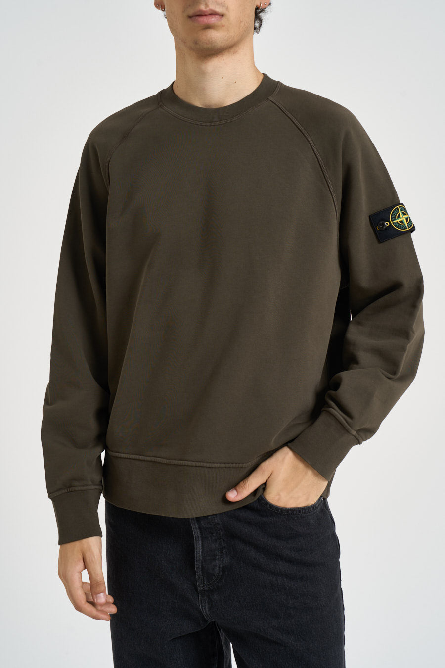 Felpa uomo oversize verde militare 6100008 S0051V0078 STONE ISLAND 