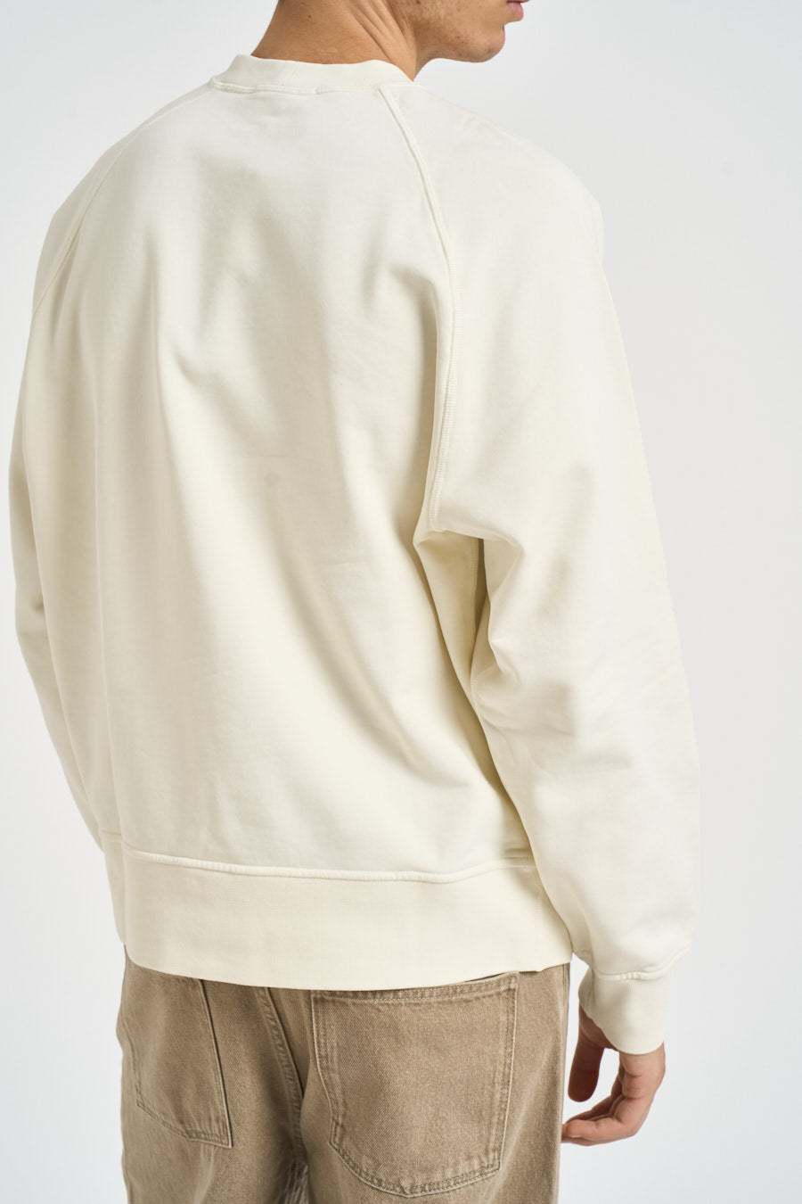 Felpa uomo oversize panna 6100008 S0051V0093 STONE ISLAND 