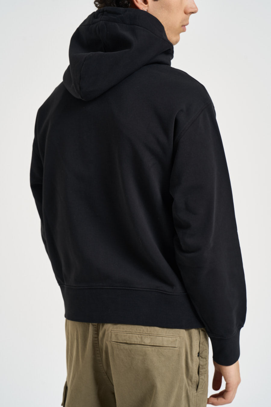 Felpa uomo con cappuccio nera 6100009 S0051V0029 STONE ISLAND 
