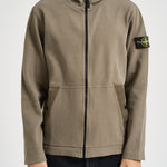 Felpa uomo con zip e cappuccio verde 6100020 S0472V005G STONE ISLAND 