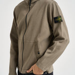 Felpa uomo con zip e cappuccio verde 6100020 S0472V005G STONE ISLAND 