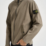 Felpa uomo con zip e cappuccio verde 6100020 S0472V005G STONE ISLAND 
