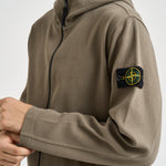 Felpa uomo con zip e cappuccio verde 6100020 S0472V005G STONE ISLAND 